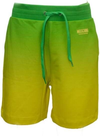 Moschino Shorts met logo Yellow Heren