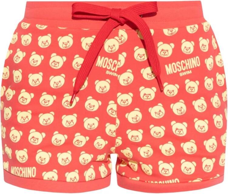 Moschino Shorts met teddybeer motief Rood Dames