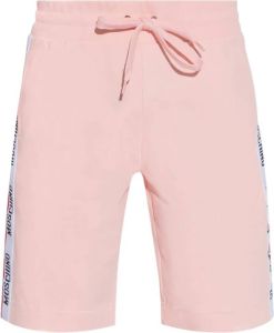 Moschino Shorts met zijstreep Roze Heren