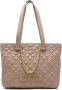 Love Moschino Shoppers Borsa Quilted Bag Pu in beige - Thumbnail 2