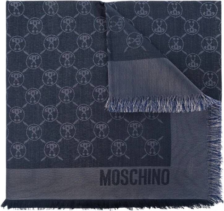 Moschino Silkeagtigt tørklæde Blauw Heren