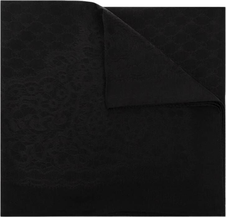 Moschino Silkeagtigt tørklæde Zwart Unisex