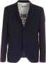Moschino Blauw Single-Breasted Wollen Pak Jas Blue Heren - Thumbnail 1