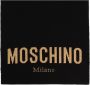 Moschino Effene Wollen Sjaal met Logo Detail Black Dames - Thumbnail 1