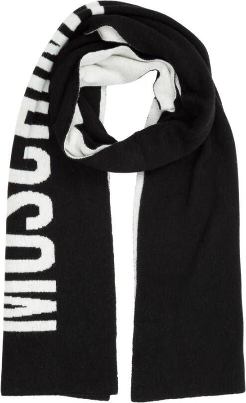 Moschino Luxe wollen sjaal voor heren Black Heren