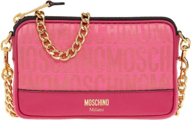 Moschino Elegante Schoudertas voor Vrouwen Pink Dames