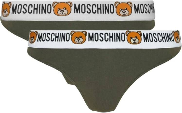 Moschino Verhoog je ondergoedspel met `s katoenen onderkleding voor vrouwen Green Dames
