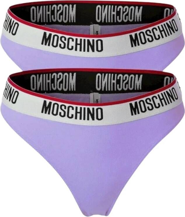 Moschino Comfortabele en stijlvolle katoenen ondergoedsets voor vrouwen Purple Dames