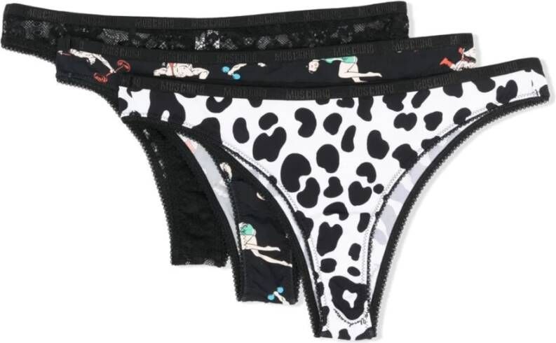 Moschino Zwarte Stijlvolle Ondergoedcollectie Black Dames