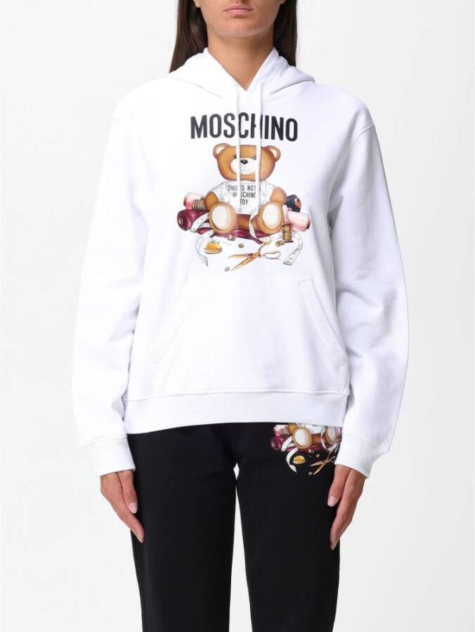 Moschino Stijlvolle Fleece Trui Wit Dames