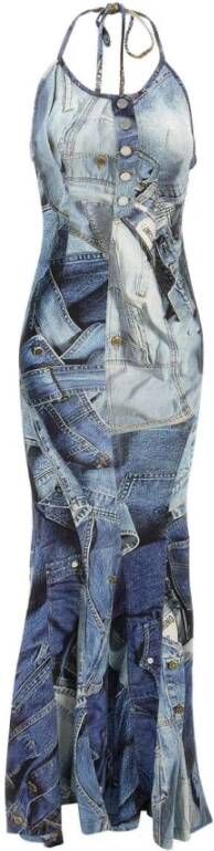 Moschino Stijlvolle Jurken van Jeans Blauw Dames