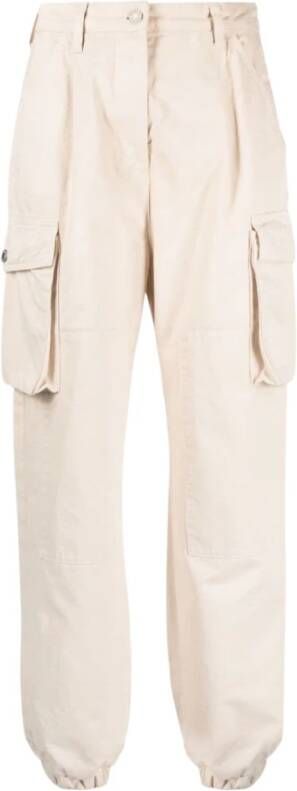 Moschino Straight Trousers Beige Dames