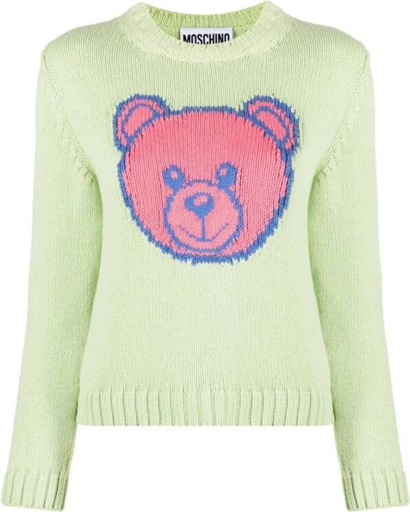 Moschino Strik med rund hals Groen Dames