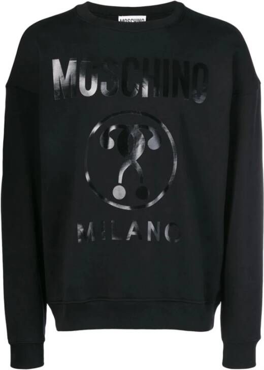 Moschino Trainingshirt Za1704 Sweinshirt. Rechte Snit. Ronde Kraag. Lange Mouwen. Logo: Print. Materiaal: 100% Katoen. Black Heren
