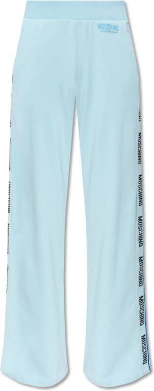 Moschino Sweatpants met logo Blauw Dames