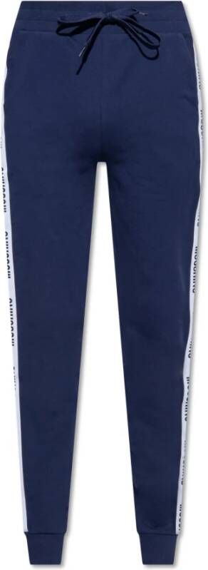 Moschino Sweatpants met logo Blauw Heren