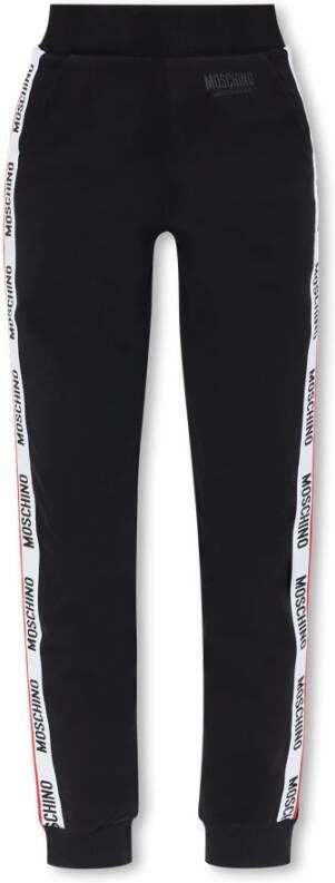Moschino Sweatpants met logo Zwart Dames