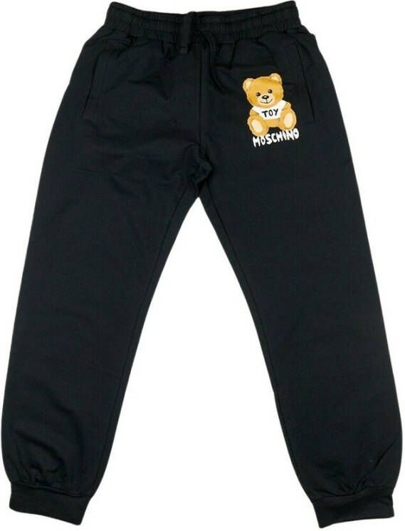 Moschino Kids Trainingsbroek met teddyprint Zwart