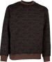 Moschino Bruine Allover Print Sweatshirt Brown Heren - Thumbnail 1