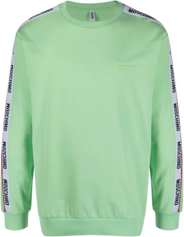 Moschino Groen Logo Sweatshirt Designer Flair Green Heren