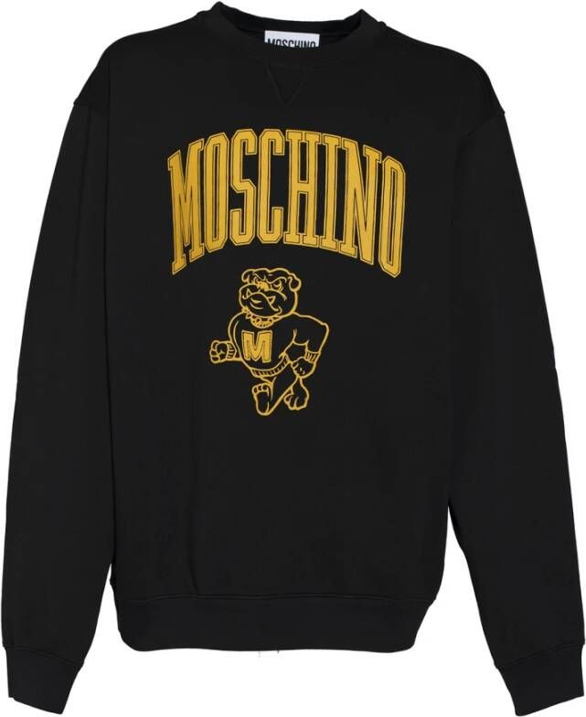 Moschino Varsity Bulldog Sweatshirt Black Heren