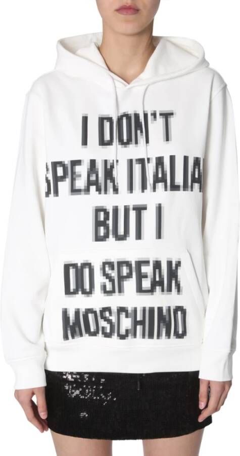 Moschino Sweatshirt met capuchon Wit Dames