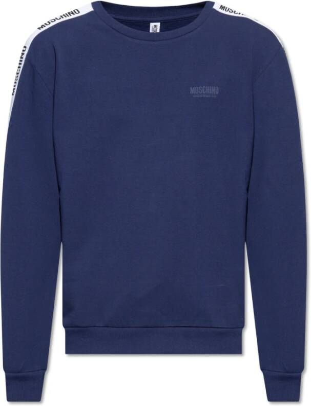 Moschino Sweatshirt met logo Blauw Heren