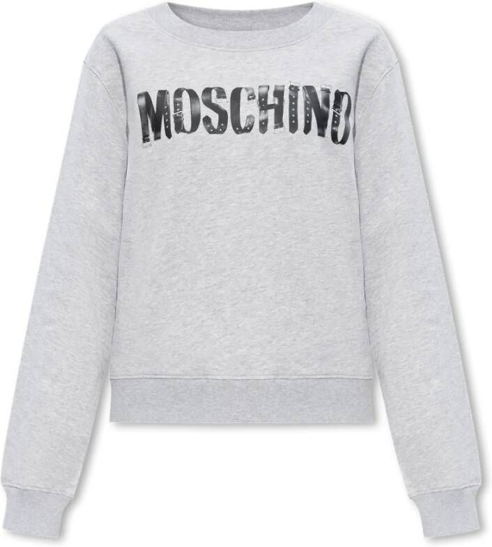 Moschino Sweatshirt met logo Grijs Dames
