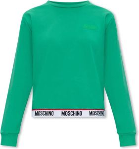 Moschino Sweatshirt met logo Groen Dames
