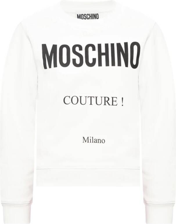 Moschino Couture! Blanco 36 Damesmode Sweatshirt White Dames