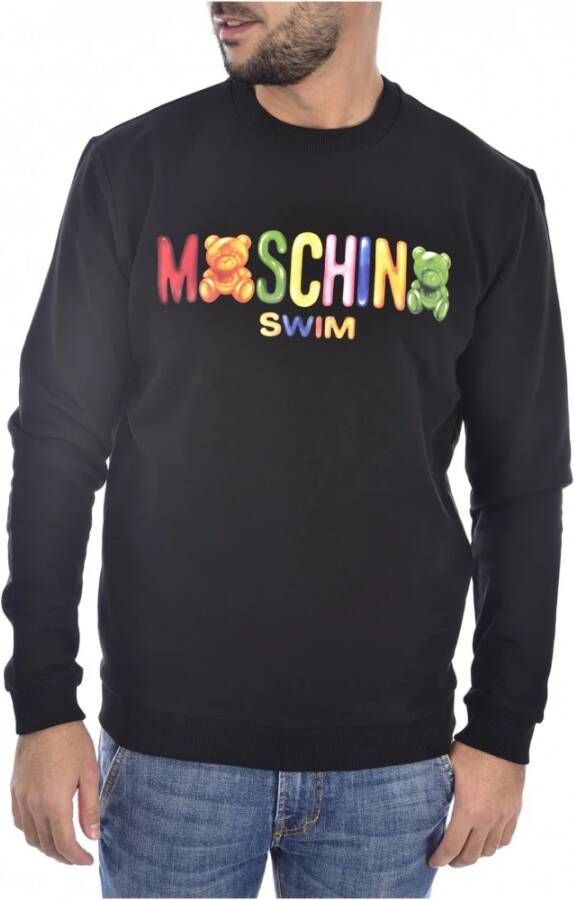 Moschino Zwart Logo Hoodie Sweatshirt Black Heren