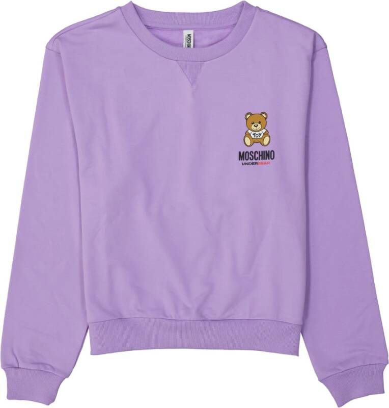 Moschino Dames Logo Sweatshirt Purple Dames