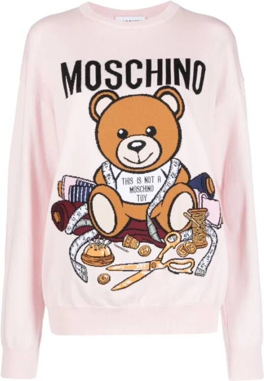 Moschino Roze Teddybeer Sweatshirt Pink Dames