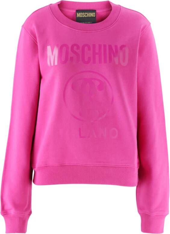 Moschino Luxe Crew Neck Sweatshirt Black Dames