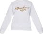 Moschino Trainingsshirt Witte Sweatshirt met Lange Mouwen en Elastische Tailleband White Dames - Thumbnail 1