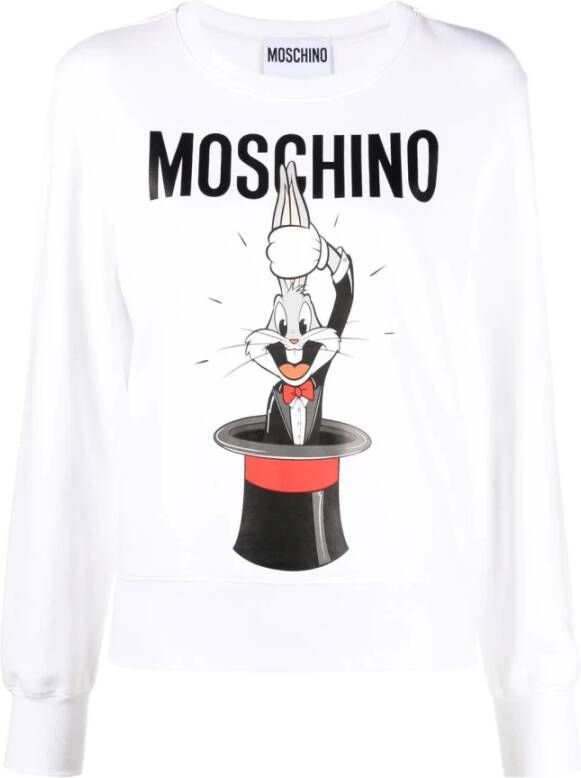Moschino Trainingsshirt Comfortabel en Stijlvol White Dames
