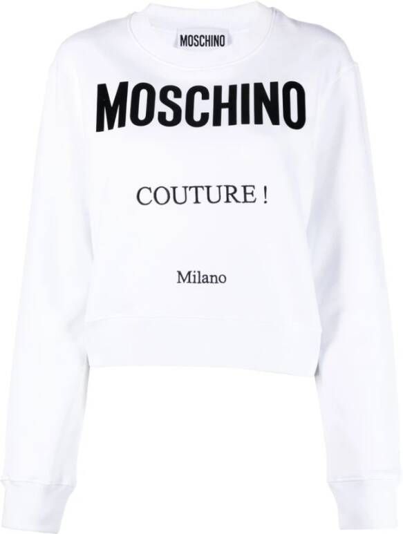 Moschino Couture! Blanco 36 Damesmode Sweatshirt White Dames