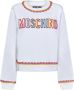 Moschino Wit Oranje Sweatshirt met Geborduurd Logo White Dames - Thumbnail 5