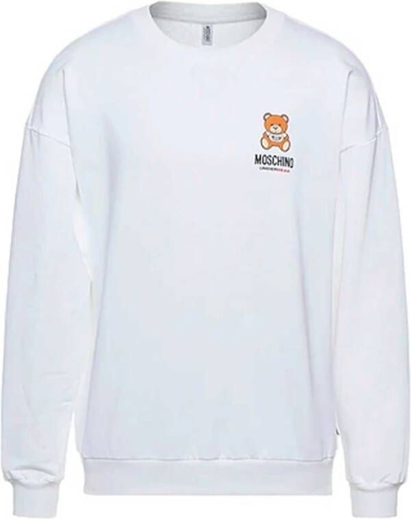 Moschino Suddenra Logo Teddybeer Sweatshirt White Heren