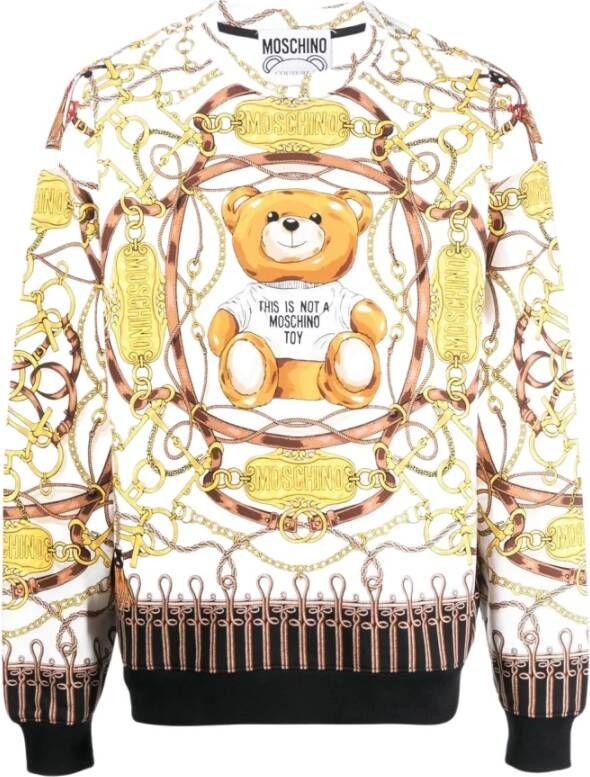 Moschino Trainingsshirt Teddy Bear Grafische Print White Heren