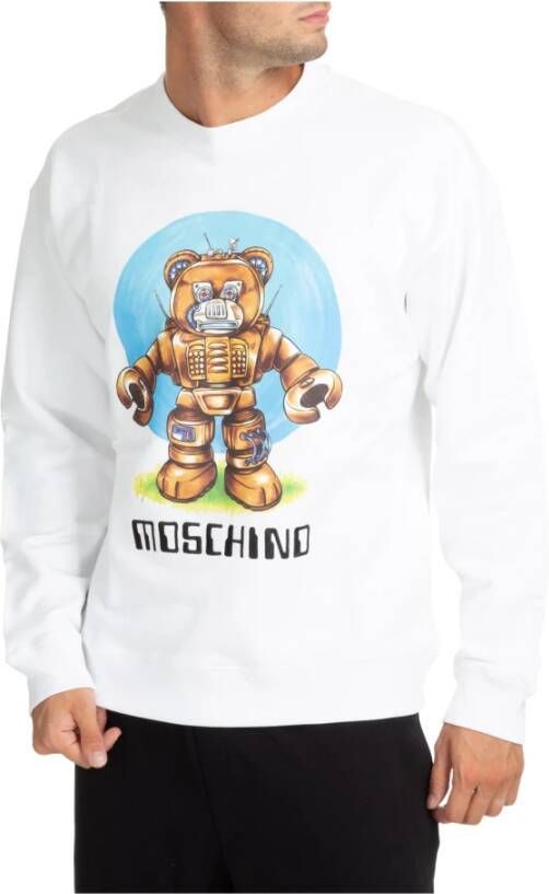 Moschino Bear Robot Sweatshirt Wit Heren