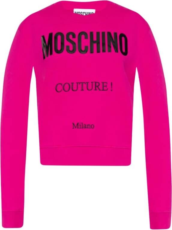 Moschino Sweatshirt with logo Roze Dames
