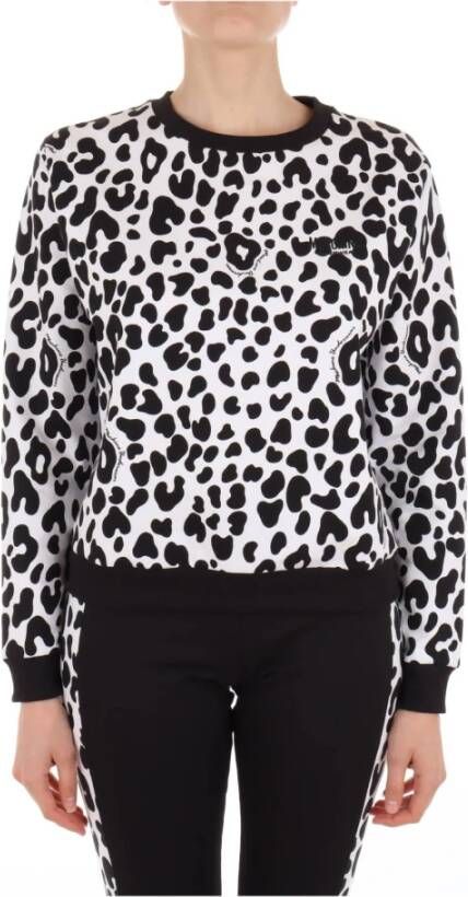 Moschino Zwart Luipaardprint Sweatshirt voor Dames Black Dames