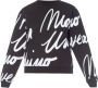 Moschino Logo All Over Crewneck Sweatshirt Black Dames - Thumbnail 1