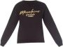 Moschino Zwarte sweatshirt met lange mouwen en goudkleurig Swim logo Brown Dames - Thumbnail 1