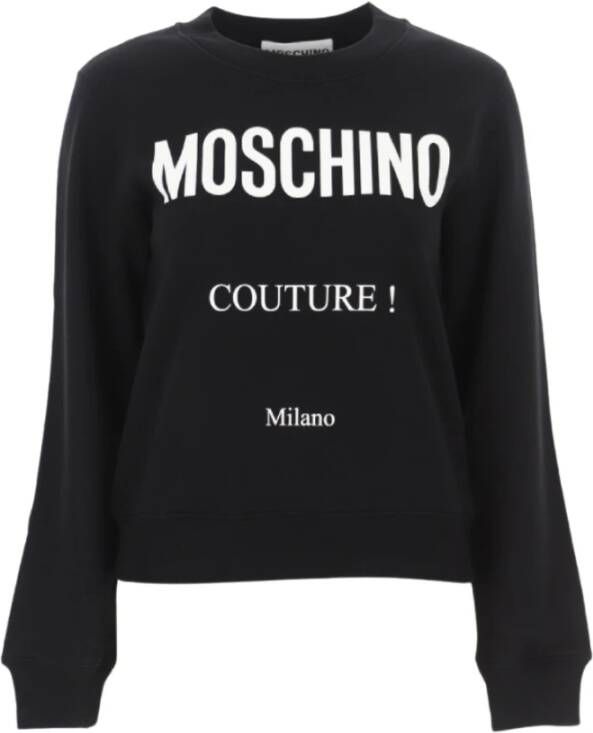 Moschino Klassieke Fit Logo Sweatshirt Black Dames