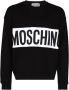 Moschino Zwarte Box Logo Sweatshirt Black Heren - Thumbnail 1