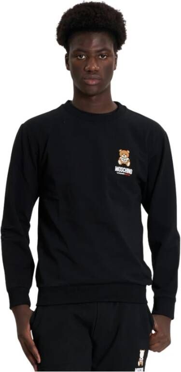 Moschino Katoenen sweatshirt met berenprint Black Heren