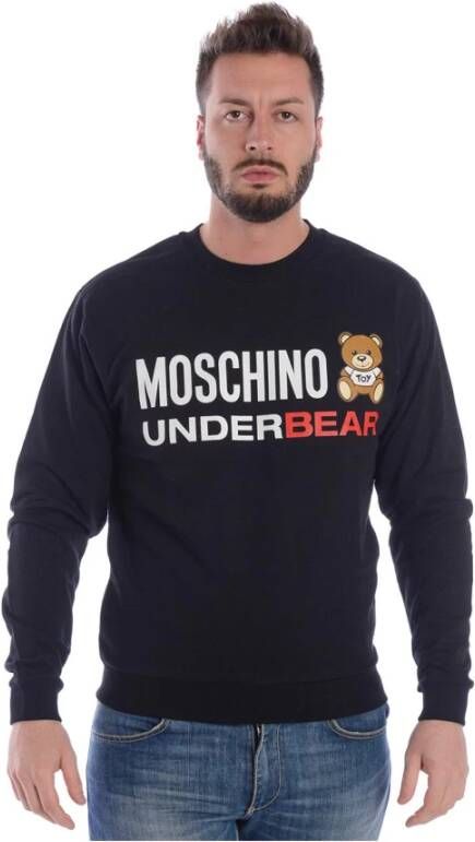 Moschino Trainingsshirt Comfortabel en Stijlvol Black Heren