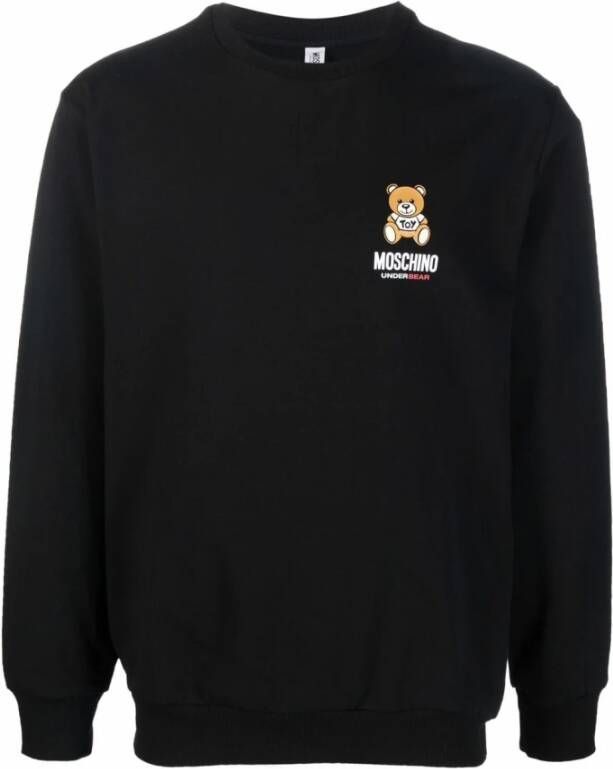Moschino Katoenen Sweatshirt met Teddybeer Logo Black Heren